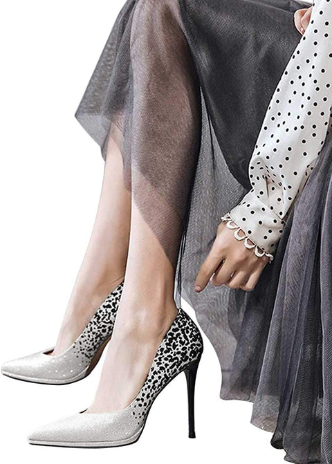 Fashion Two-Toned Slip On Platform Pumps Close Pointed Toe Slide Formal Dress Women Shoes Size 4-15 US