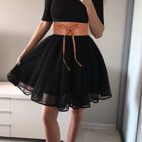 Womens Waist Belts For Dress Wide Leather Cinch Belt Lace Up Wrap Around Obi Bowknot Waistband