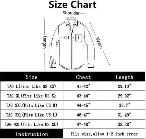Men's Cargo Solid Casual Fitted Long Sleeve Shirts