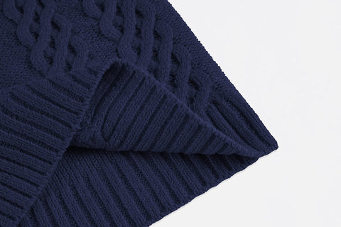 Flmcoc Toddler Boys Knit Sweater Kids Pullover Cable Long Sleeve Zipper Sweater Winter Outfit for Baby Boy Girls