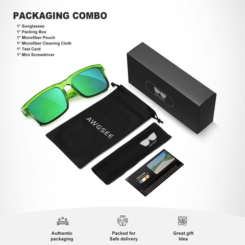 Polarized Sunglasses for Men Women Square Driving Sun Glasses 100% UV Protection