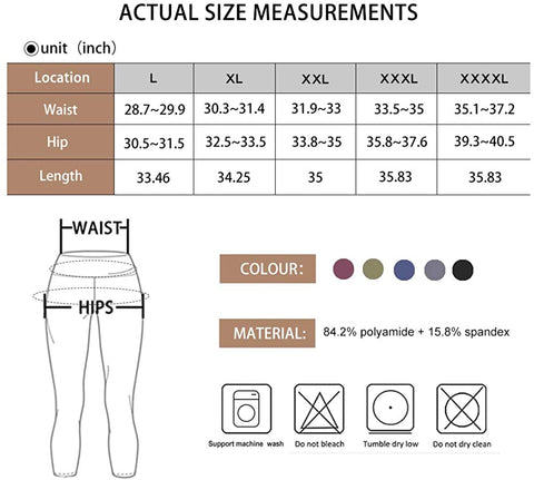 Women's Yoga Pants Leggings Elastic High Waist Plus Size Pants with 2 Pockets