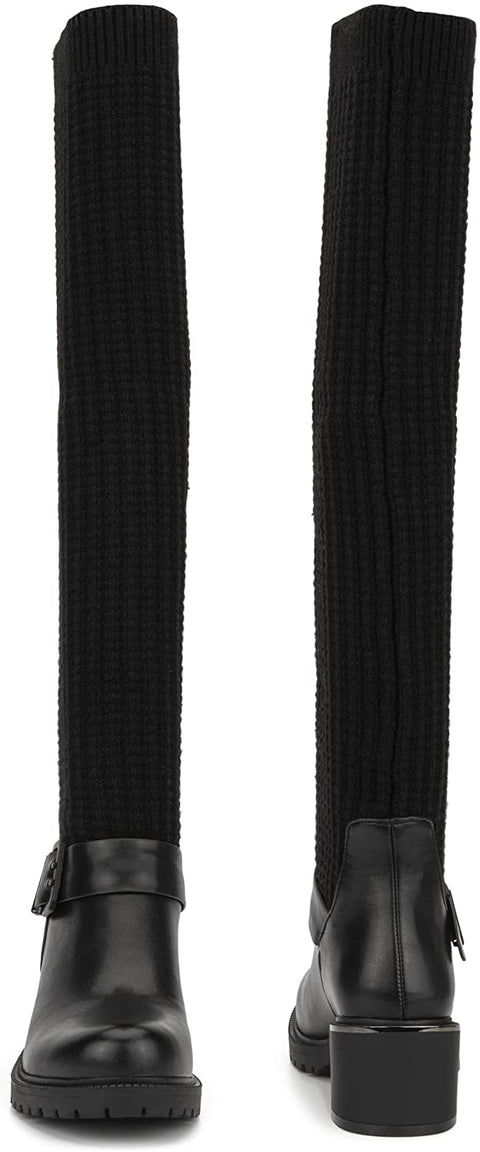 Torgeis Women's Lowell Fashion,Supple faux leather, Buckle Tall Boot, Round Toe, Thermoplastic rubber Outsole