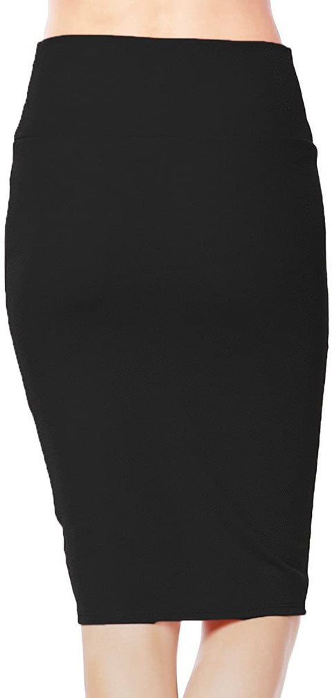 Women's High Waist Stretch Bodycon Pencil Skirt