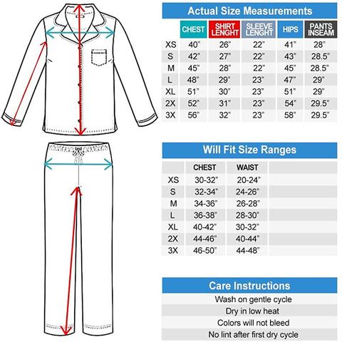 Women Pajamas Set Bamboo Viscose Soft Breathable Nightgown with Long Sleeve