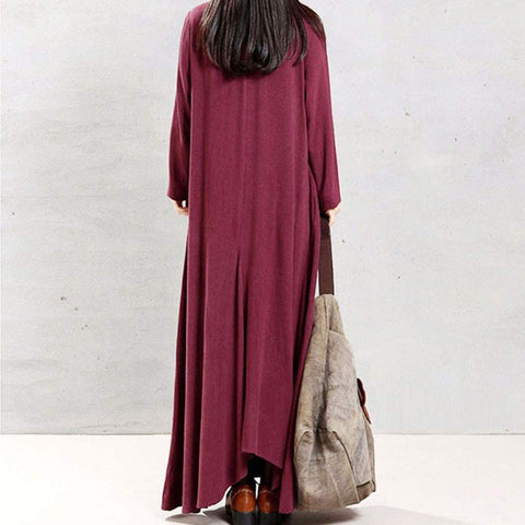Women's Round Neck Fashion Spring Summer Long Sleeve Skirt