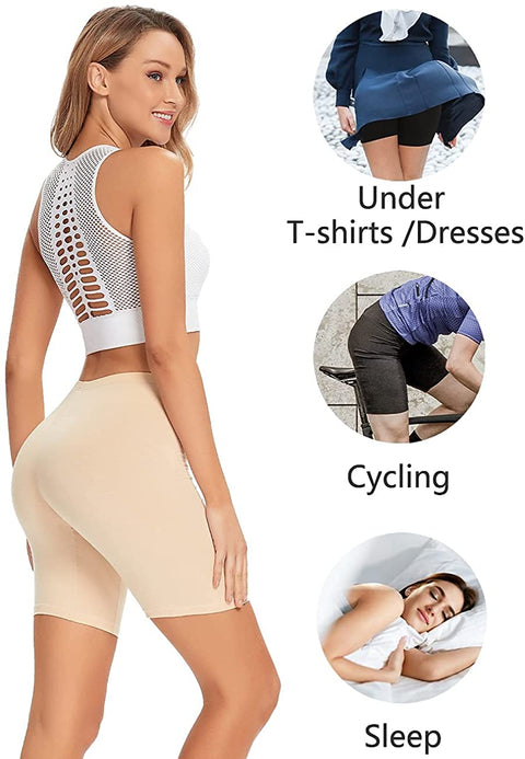 POKARLA Womens Underwear Cotton Boxer Shorts Anti Chafing Bike Shorts Boyshorts Panties(Regular & Plus Size)