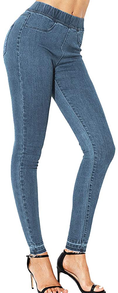 Women's Elastic High Waisted Jeans