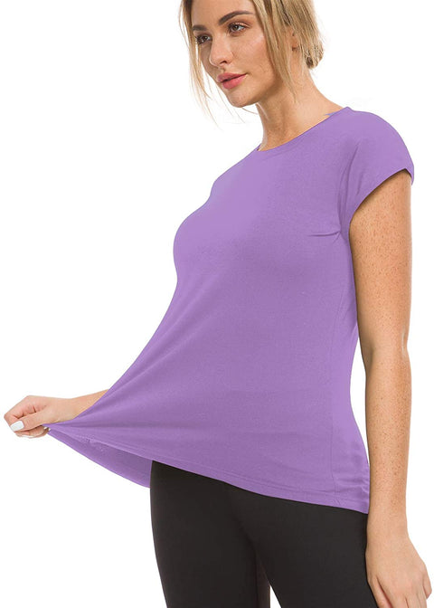 Women’s Open Back Loose Fit Workout Tops Backless Short Sleeve Yoga Shirts Gym Exercise Crop Tank Tops