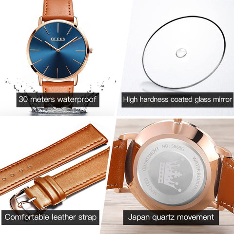 Men's Ultra Thin Casual Quartz Watch