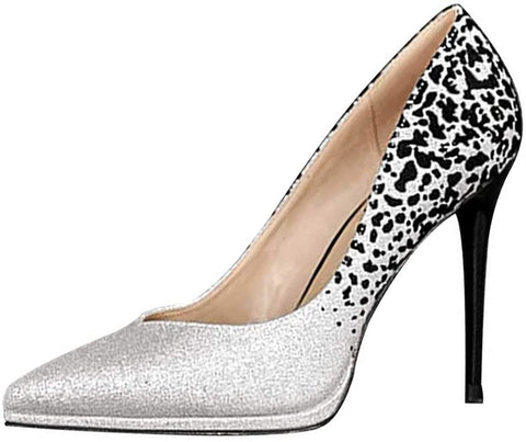 Fashion Two-Toned Slip On Platform Pumps Close Pointed Toe Slide Formal Dress Women Shoes Size 4-15 US