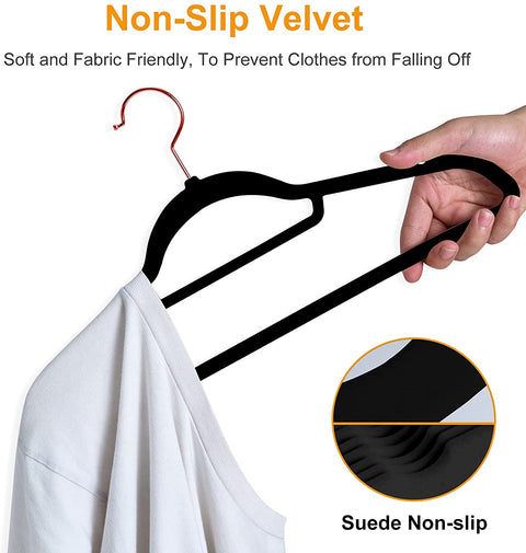 BAGAIL Pack of 80 Velvet Hangers