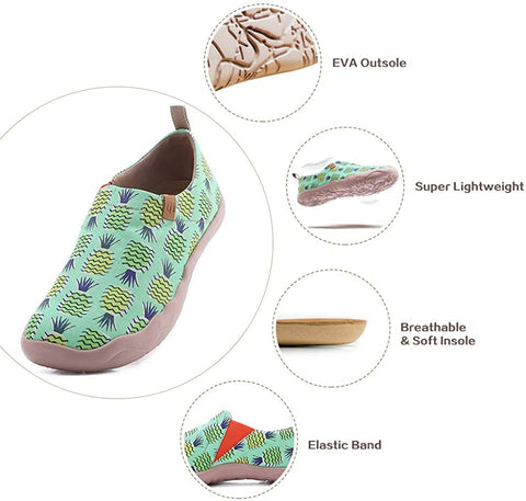 UIN Women's Hawaii Slip On Summer Spring Travel Canvas Fashion Sneaker Art Painted Shoes