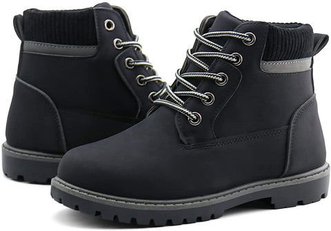 Kids Ankle Boots Boys Girls Lace-Up Outdoor Comfort Work Boots