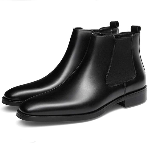 GIFENNSE Mens Chelsea Boots Leather Dress Boots for Men