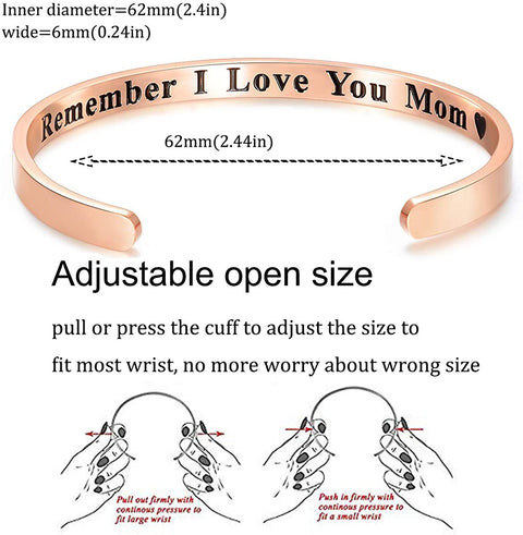 Stainless Steel Cuff Bracelet Engraved