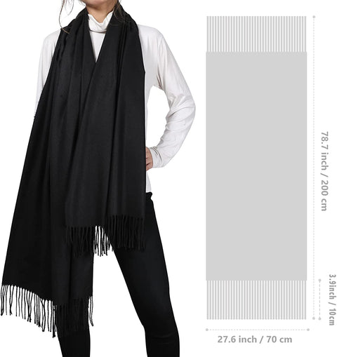 Pashmina Shawl and Wrap for Women Warm Pashmina Scarf Shawl Wrap Cashmere Feel Large Soft Wrap Warm Stole