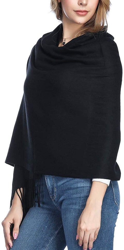 Extra Large Thick Soft Cashmere Wool Shawl Wraps for Women - PoilTreeWing Pashmina Scarf