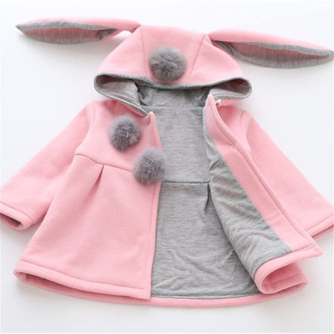 Baby Girls Winter Autumn Cotton Warm Jacket Coat (1T, Pink)