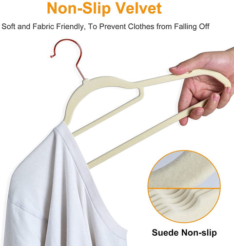 BAGAIL Pack of 60 Velvet Hangers