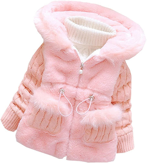 MINKIDFASHION Baby Girls Winter Autumn Little Kids Toddler Warm Jacket Coat