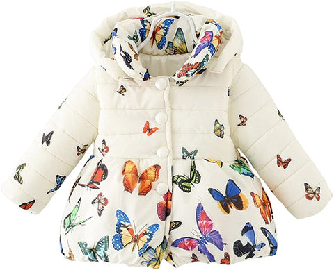 Baby Girls Winter Autumn Warm Butterfly Little Kids Toddler Jacket Coat