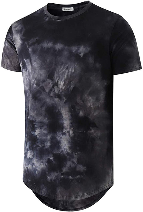 KLIEGOU Men's Hip hop Tie Dye Short Sleeve T-Shirt