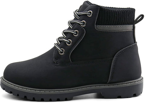 Kids Ankle Boots Boys Girls Lace-Up Outdoor Comfort Work Boots