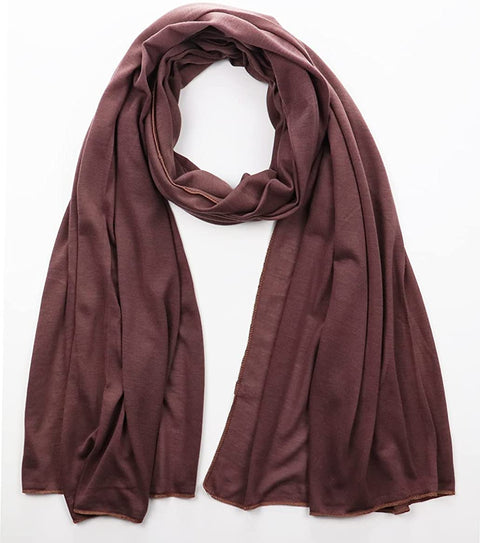Vabovin stretch jersey long scarf light weight turban for women head wraps 71 * 32 inches