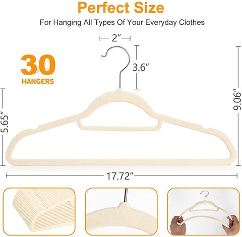BAGAIL Pack of 80 Velvet Hangers