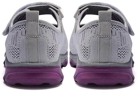 FitVille Slip On Shoes for Women Slipon Walking Shoes Lightweight Breathable Synthetic Fabric Soft Memory Foam Sole for Indoor Outdoor