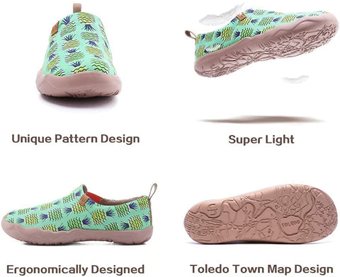 UIN Women's Hawaii Slip On Summer Spring Travel Canvas Fashion Sneaker Art Painted Shoes