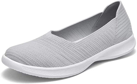 konhill Women's Slip on Flat-Comfy Walking Nurse Shoes