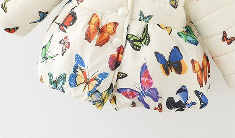 Baby Girls Winter Autumn Warm Butterfly Little Kids Toddler Jacket Coat