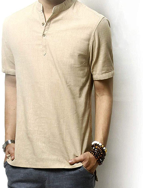 Men's Solid Button Closure Shirts