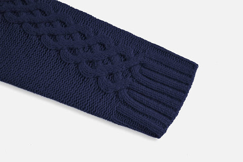 Flmcoc Toddler Boys Knit Sweater Kids Pullover Cable Long Sleeve Zipper Sweater Winter Outfit for Baby Boy Girls