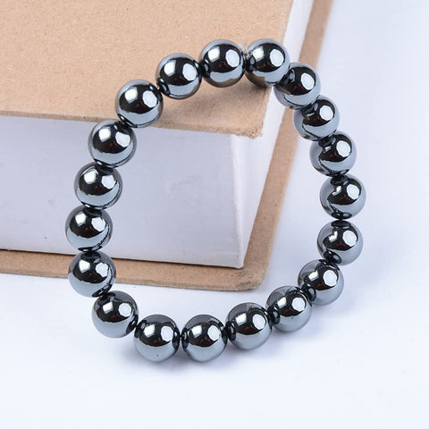 Hematite Magnetic Natural Healing Stones Elastic Bracelet