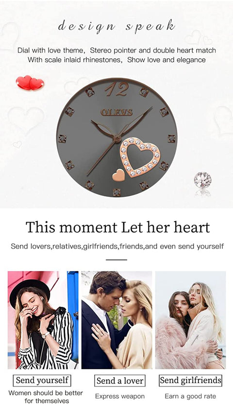 Ladies Quartz Rose Gold Watch Set
