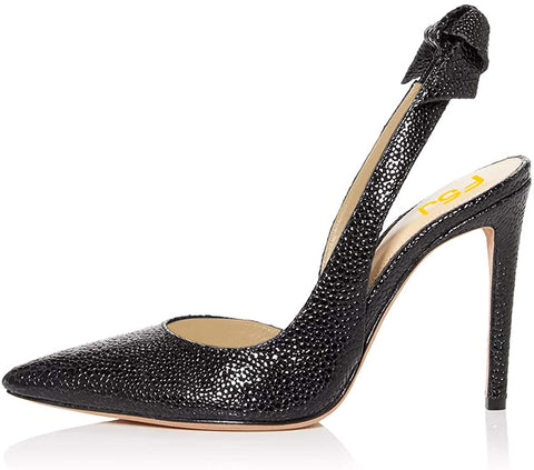 FSJ Women Sexy Stiletto High Heels Slingback Pumps Pointy Toe Slip On Office Party Dressy Sandal Shoes Size 4-15 US