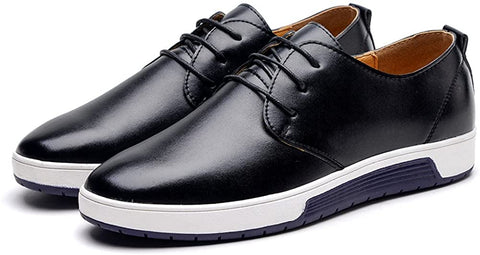 konhill Men's Casual Oxford Shoes - Breathable Dress Shoes Loafers Lace-up Flat Sneakers
