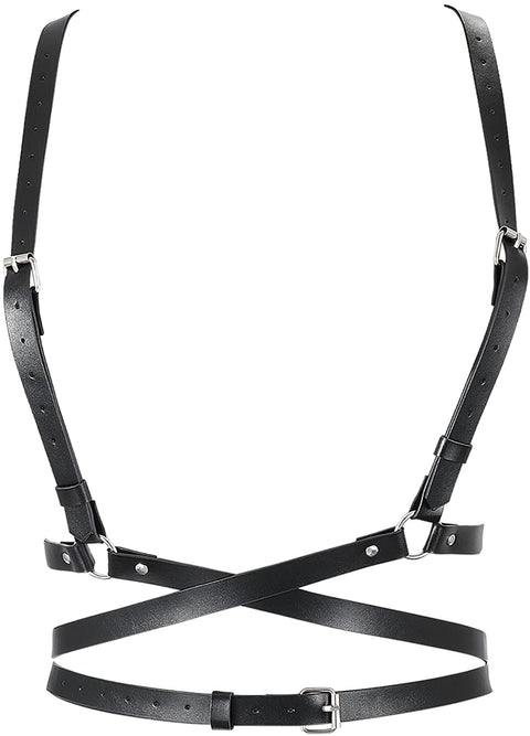 Women's Body Waist Belt Vest Punk Leather Belt For Dresses