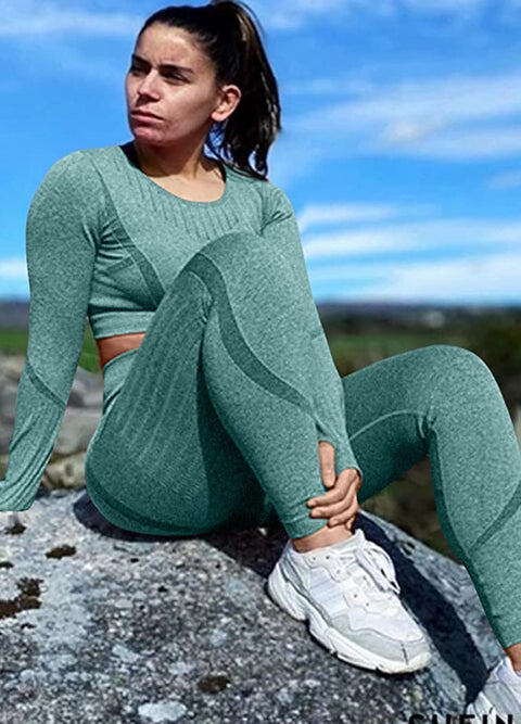 Women's   Seamless Workout Yoga Outfits  2 Pieces  ▲ Women's   Seamless Workout Yoga Outfits  2 Pieces