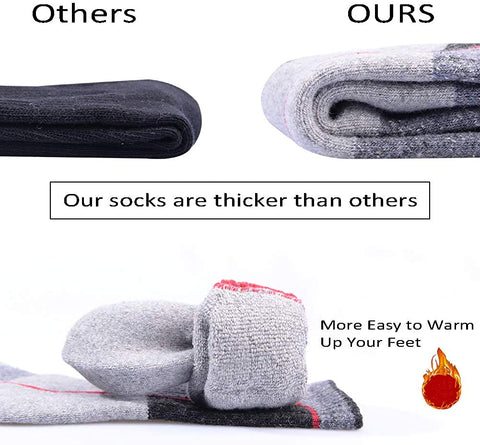 JOYNÉE Mens Wool Crew Socks Athletic Warm Cushion for Men 3