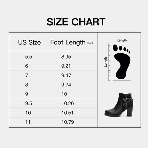 mysoft Womens Ankle Boots Chunky High Heel Zipper Boots