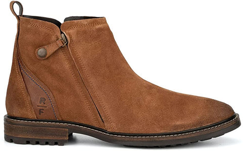 Reserved Footwear New York Men's Sigma Casual Leather Chelsea Boots, Slip-On Zipper, Round Toe, Thermoplastic Rubber Outsole
