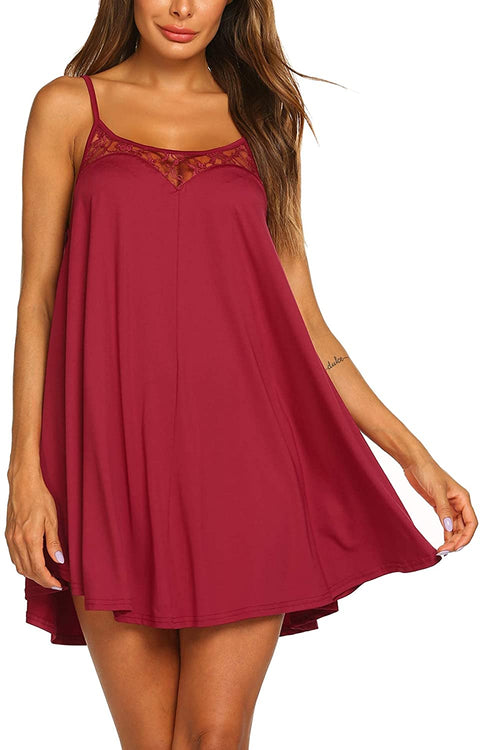 Long 3/4 Sleeve Lounge Dress Women Sleepshirt