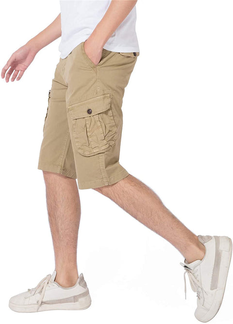 DGWZ Mens Cargo Shorts Outdoor Casual Hiking Relaxed Stretch Multi Pocket Shorts for Men