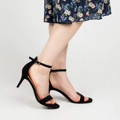 mysoft Women's Stilettos Pump Heel Sandals Ankle Strap Open Toe