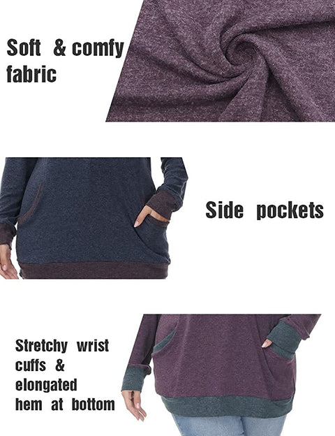 Plus Size Sweatshirts for Women No Hood Crewneck Pullover Long Sleeve Tops Fall Casual Tunic Sweatshirt
