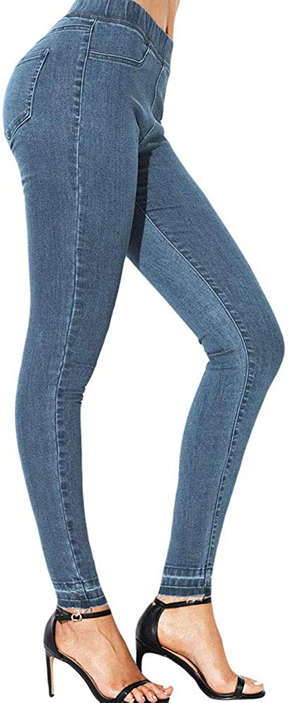 Women's Elastic High Waisted Jeans
